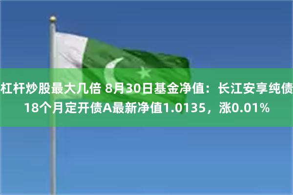 杠杆炒股最大几倍 8月30日基金净值：长江安享纯债18个月定开债A最新净值1.0135，涨0.01%